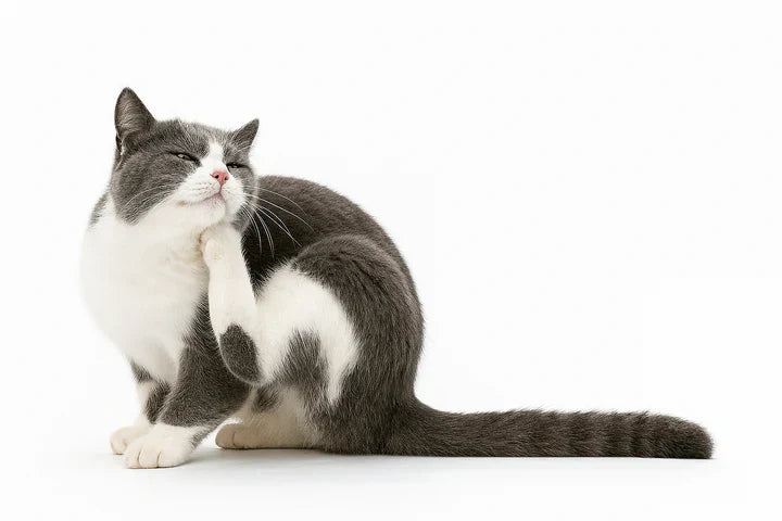 חתול חמוד מתגרד